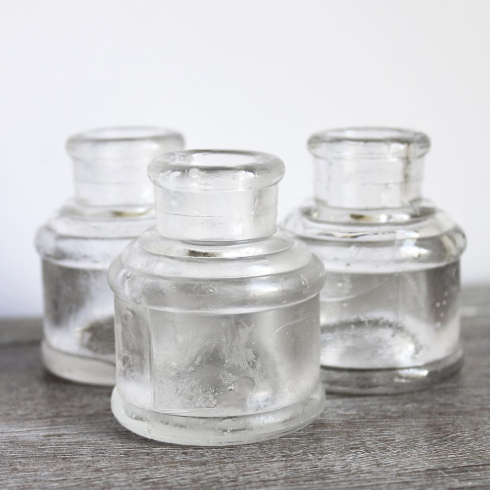 Vintage Clear Inkwell