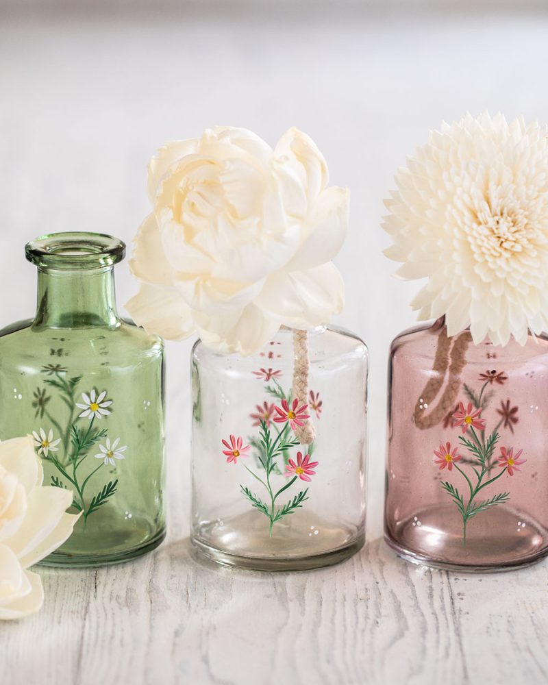 Hand Painted Large Diffuser Bottles