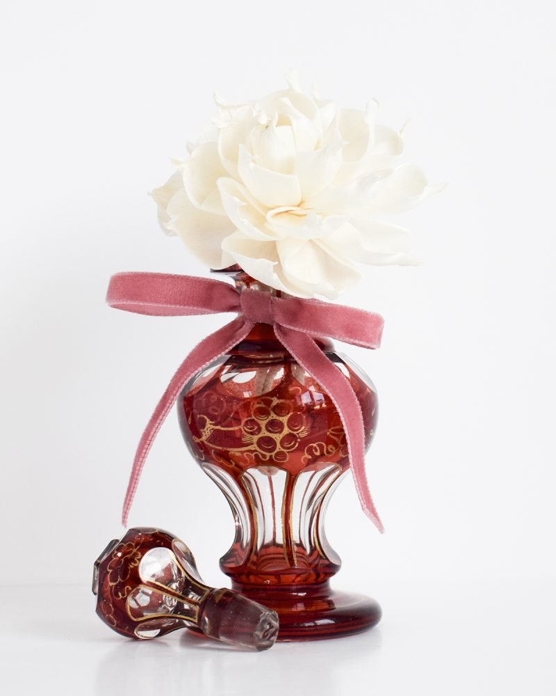 Bohemian Ruby Glass - Antique Diffuser Bottle