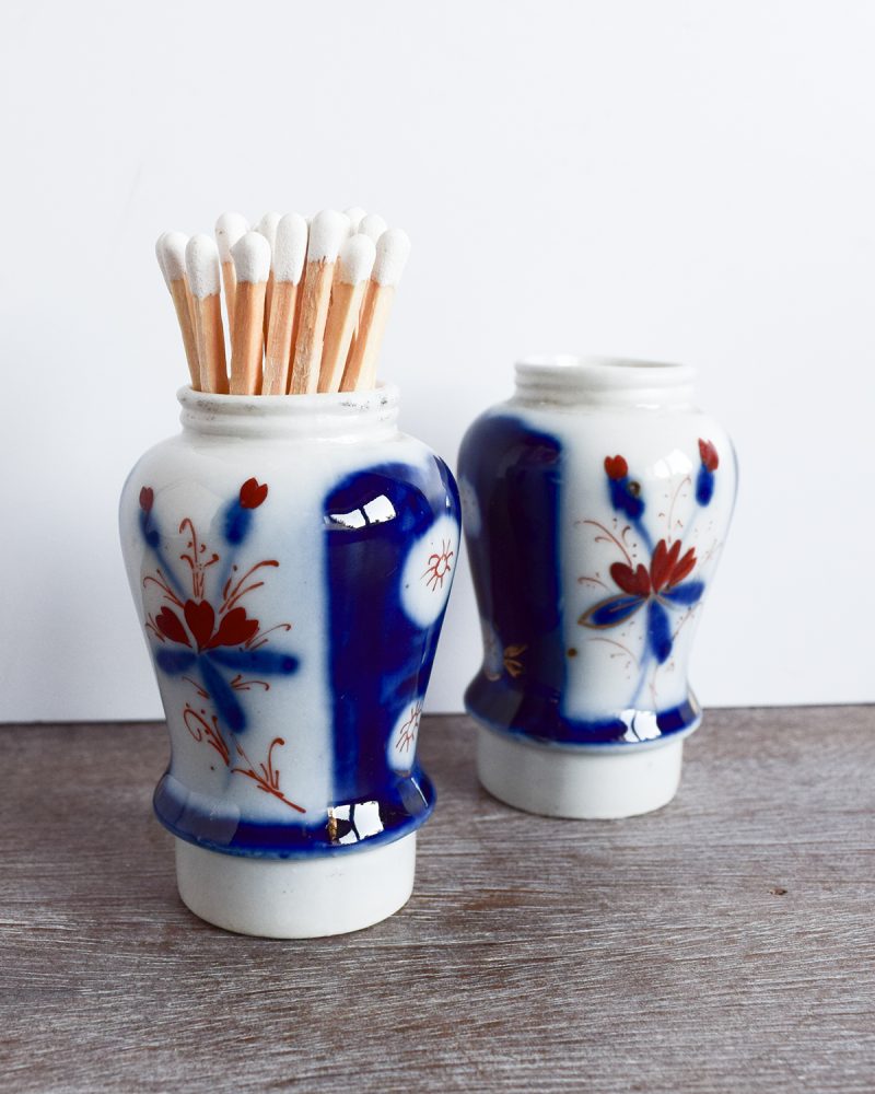 Gaudy Welsh Match Pots