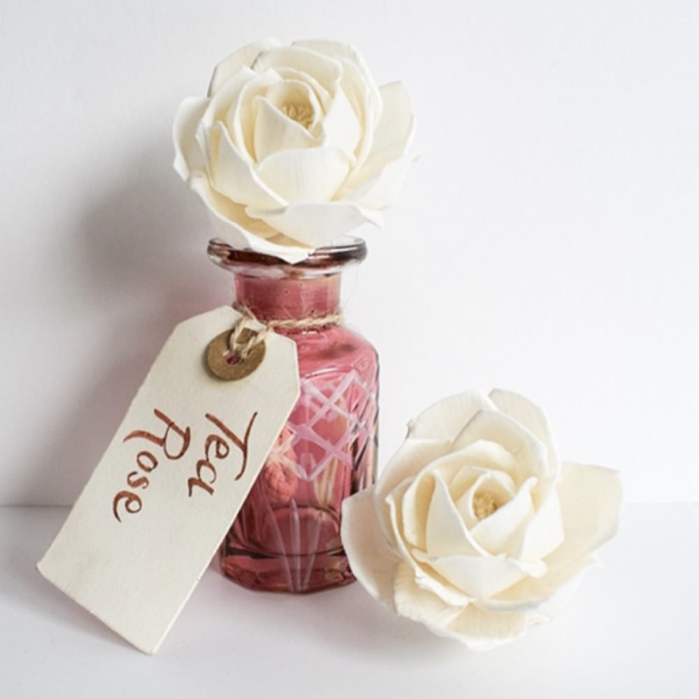 Little Rose Diffuser Flower in a vintage bottle